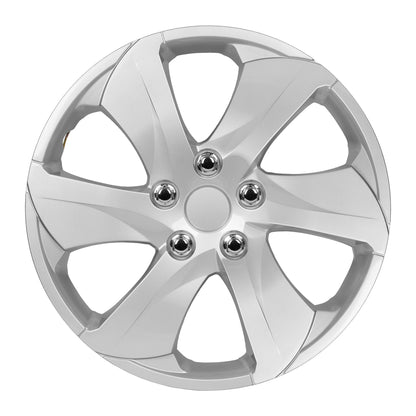 BDK 4-Pack Premium 16' Universal Fit Hubcap Abdeckungen für Räder und Felgen (6 Speichen) - Ersatz, Snap On, OEM Style