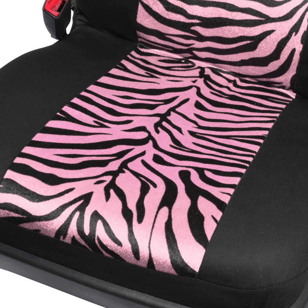 BDK 12-Piece Pink Tiger Vordersitzbezüge, Rücksitzbezüge, Sitzgurtpads und Lenkradbezüge (Fits 14.5' - 15.5')