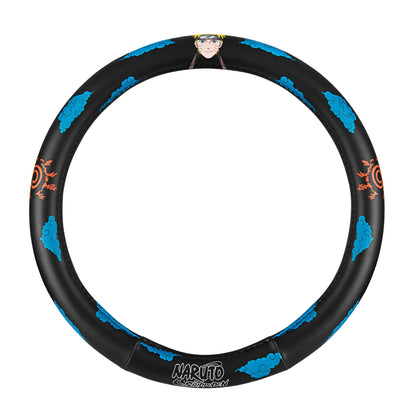 Naruto Shippuden Car Lenkrad Abdeckung, 15 Zoll Anime Lenkrad Abdeckung, gepolsterte Soft Comfortable Cover Anime Car Zubehör für Männer Frauen, Kumogakure