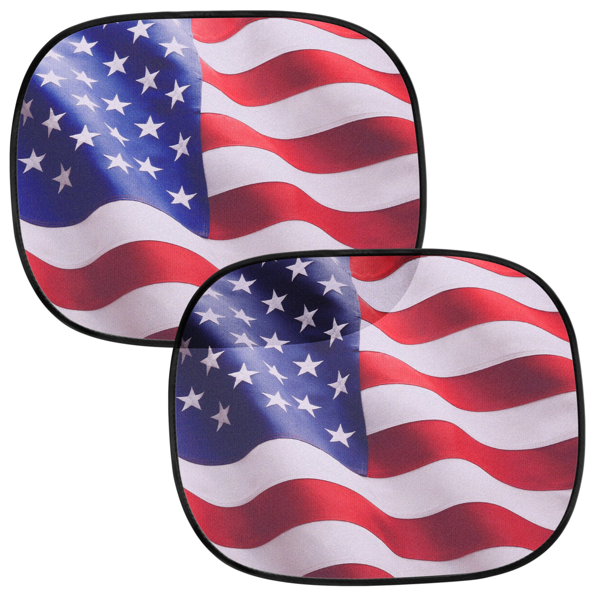 MotorTrend 2-Pack EasyCling Amerikanisches US-Flaggenfenster Sonnenschirme (18' x 14')