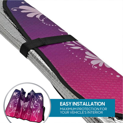 BDK Pink / Purple Butterfly Front Windschutzscheibe Sonnenschirm (58' x 27')