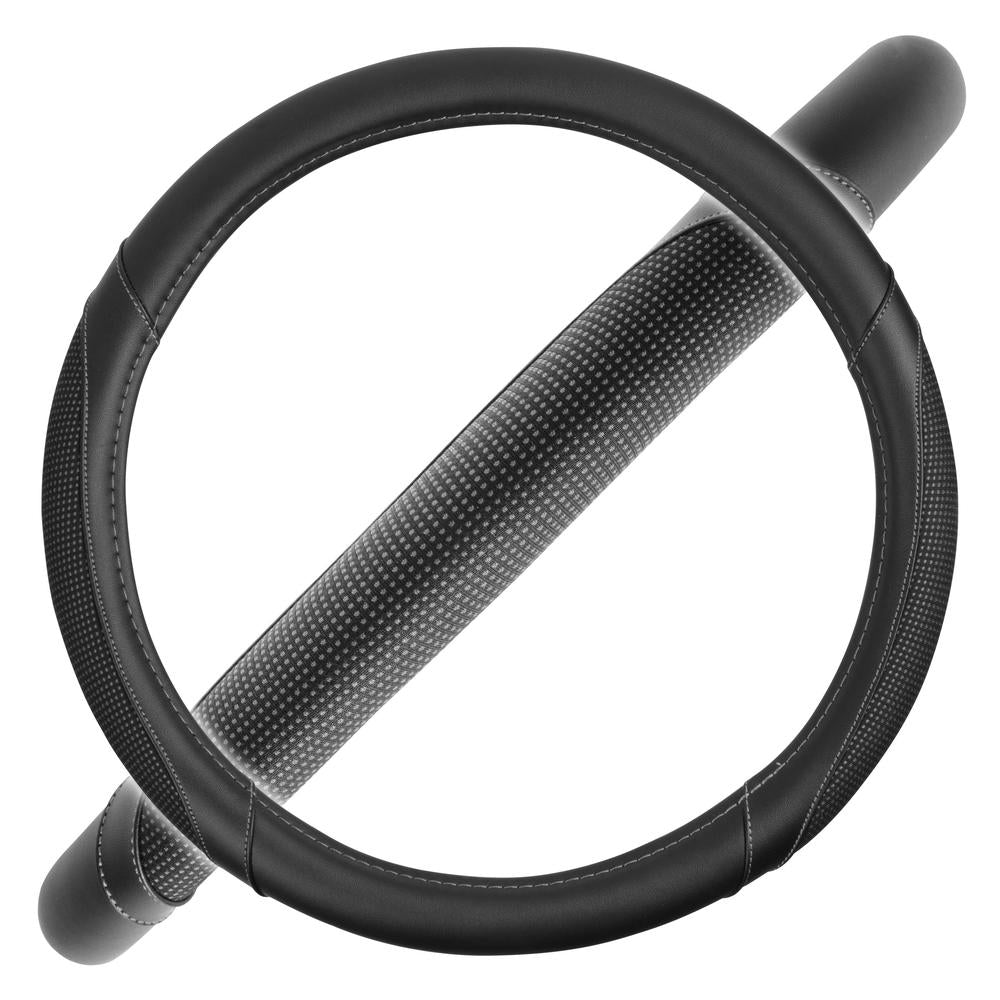 MotorTrend gepunktete Polyester Comfort Grip Lenkradabdeckung (Fits 14.5' - 15.5')