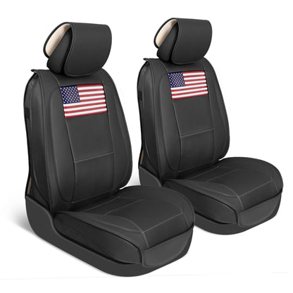 MotorBox American Flag Seat Abdeckungen für LKW, Autos und SUV - Napa Leder US Car Seat Abdeckungen American Flag Truck Zubehör - Car Seat Abdeckung Patriotic American Flag Car Zubehör Autositz Protektor