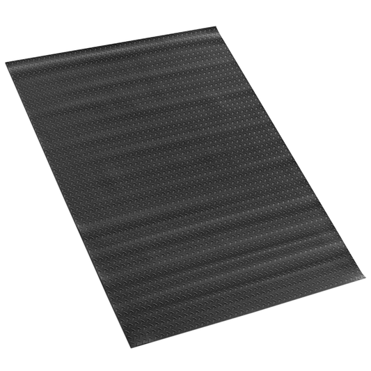 MotorTrend Diamond Metal Look Trunk / Cargo Liner Mat - Heavy Duty, All Weather, Trim to Fit (4' x 6')