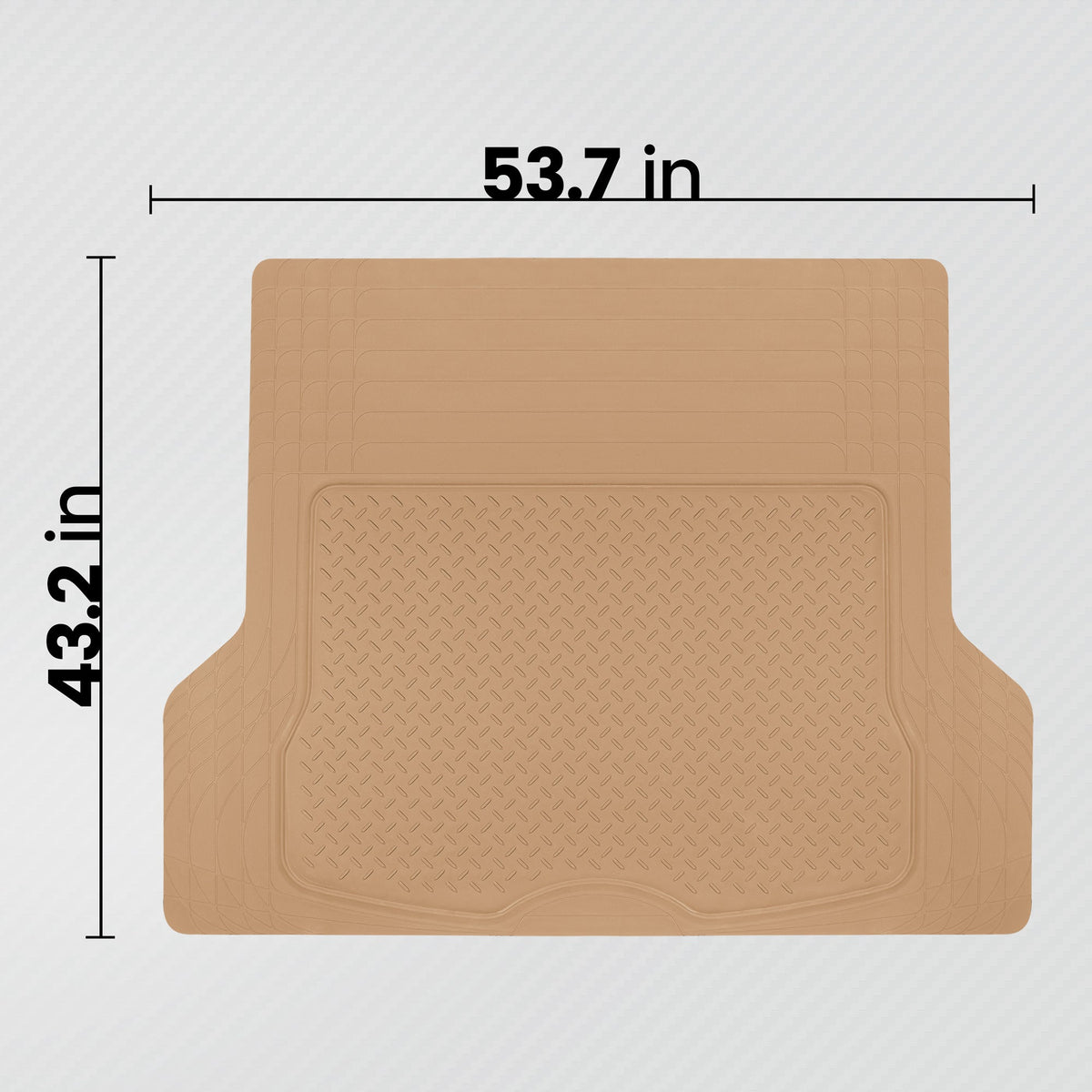 BDK Trunk / Cargo Rubber Liner - Heavy Duty, All Weather, Trim to Fit (53.8 'x 43.2')