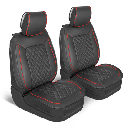 MotorBox 2-Pack Prestige Edition Premium Faux Leather Diamond Stitched Cushion Vordersitzbezüge