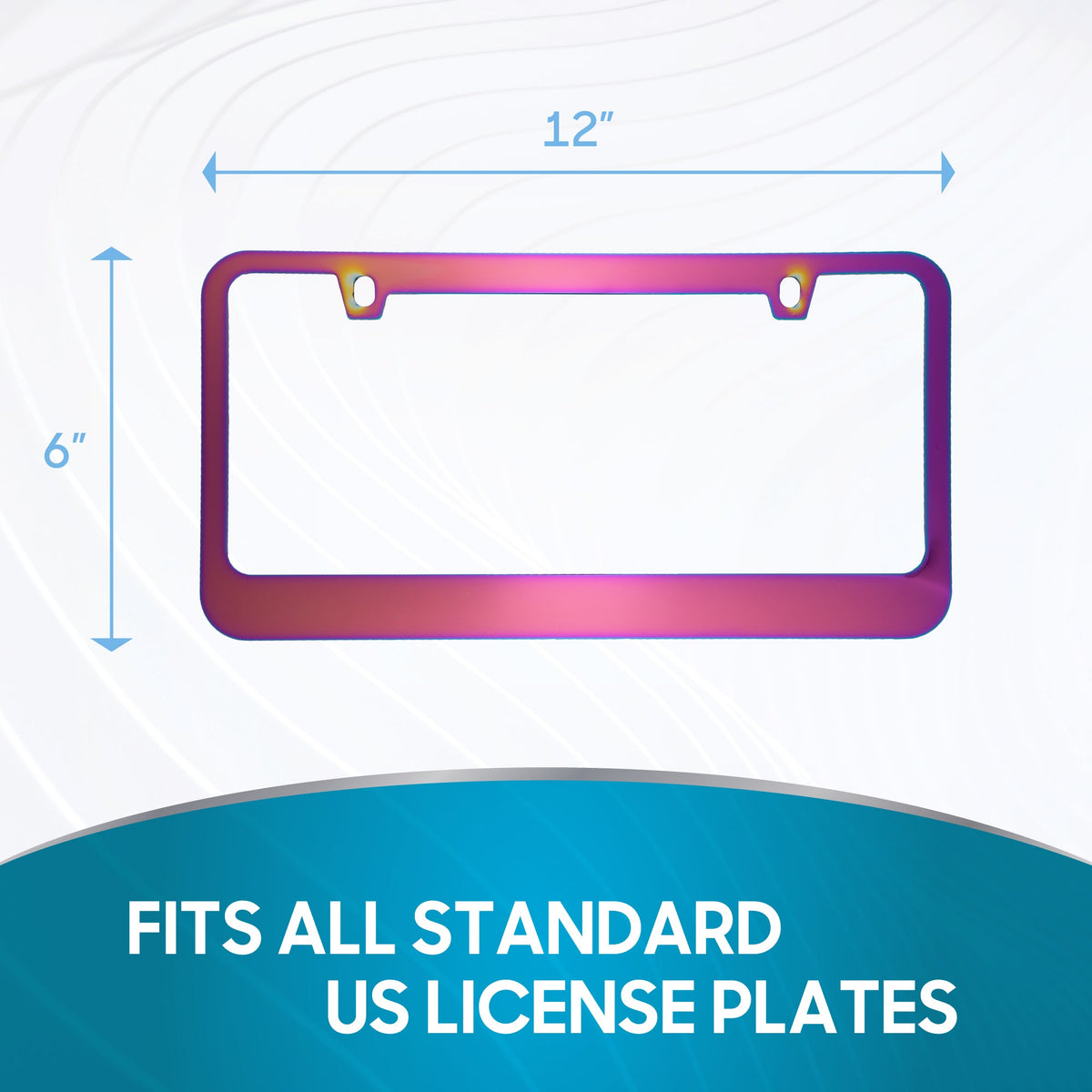 BDK Heavy Duty Rust-Proof Stainless-Steel Metallplattiertes Kennzeichen Rahmen Universalgröße für PKW SUV