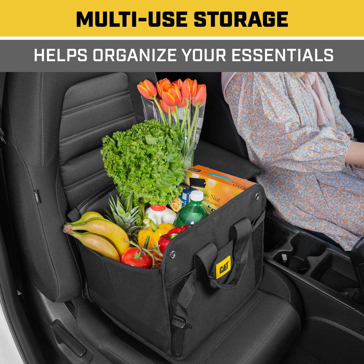 CAT FlexTrunk Trunk / Cargo Organizer und Lagerung, zusammenklappbar & verstellbare Multi-Fachteile (14,5 'x 23' x 13')