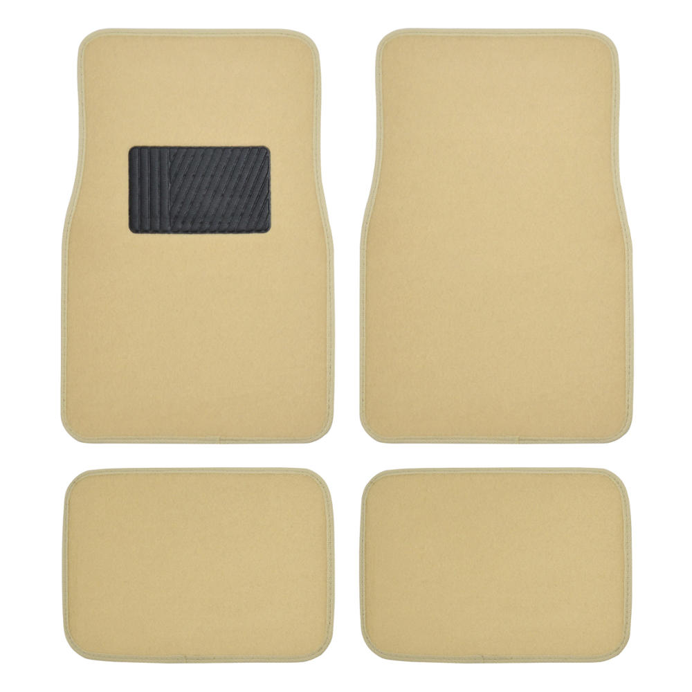 BDK 4-Piece Premium Teppich Nicht-rutschen Ferse Pad Vorderbodenmatten und hintere Bodenmatten