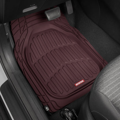 MotorTrend 3-Piece FlexTough Deep Dish Vorderbodenmatten und Hinterbodenmatte - Heavy Duty, All Weather, Trimmen Sie, um zu passen