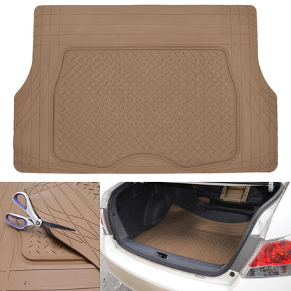 MotorTrend Utility Trunk / Cargo Liner Mat - Heavy Duty, All Weather, Trim to Fit