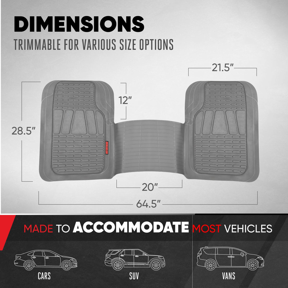 MotorTrend WingRunner Hinterbodenmatte - Trimm to Fit