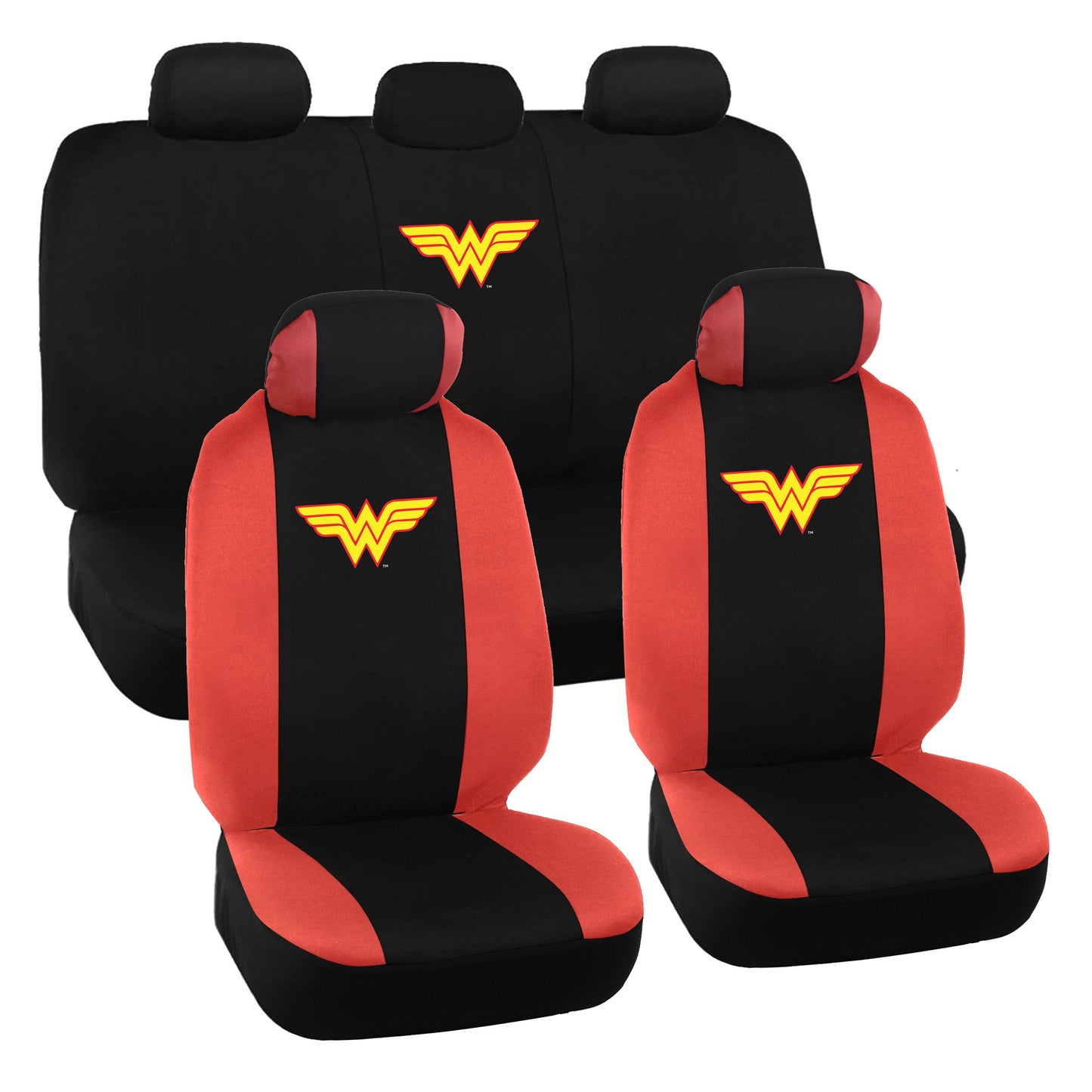 Warner Bros DC Comics 9-Piece Wonder Woman Vordersitz- und Rücksitz-Abdeckungen