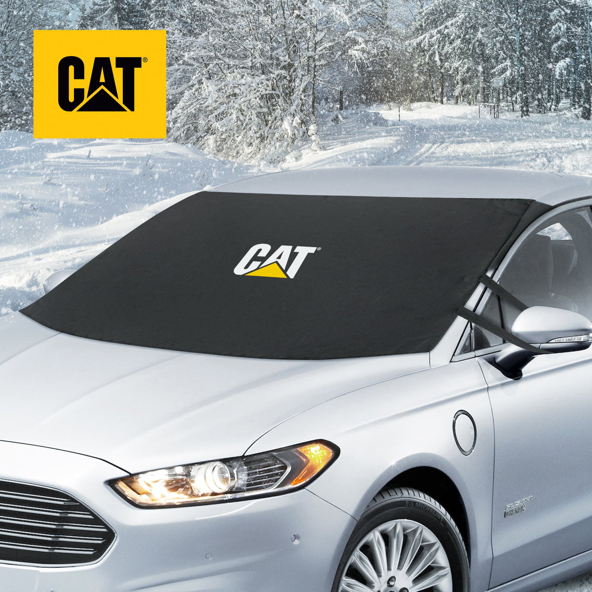 Cat® Schneeschutzscheibe Schnee Abdeckung, härteste Auto Frostschutz für Eis & Schnee, Wetterfest für den Winter, Enthält Anti-Diebstahl Straps, Frostschutz für Auto-Truck Van SUV