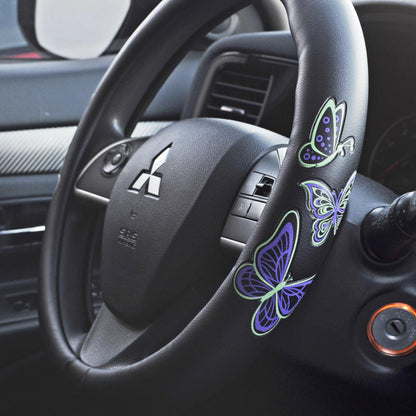 BDK GripGrab Comfort Grip Purple/Green Butterflies Lenkradabdeckung (Fits 14.5' 15.5')