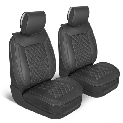 MotorBox 2-Pack Prestige Edition Premium Faux Leather Diamond Stitched Cushion Vordersitzbezüge