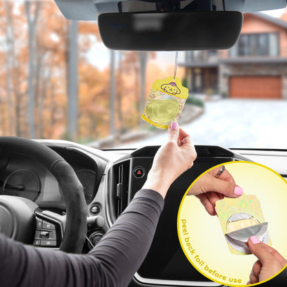 Hello Kitty und Freunde Car Air Freshener (Pompompurin - Zitronenlime Soda) Hängen Gel Area Deodorizer, lang anhaltende Autodüfte Air Freshener, niedliches Automotive Sanrio Zubehör Dekor, 2-Pack