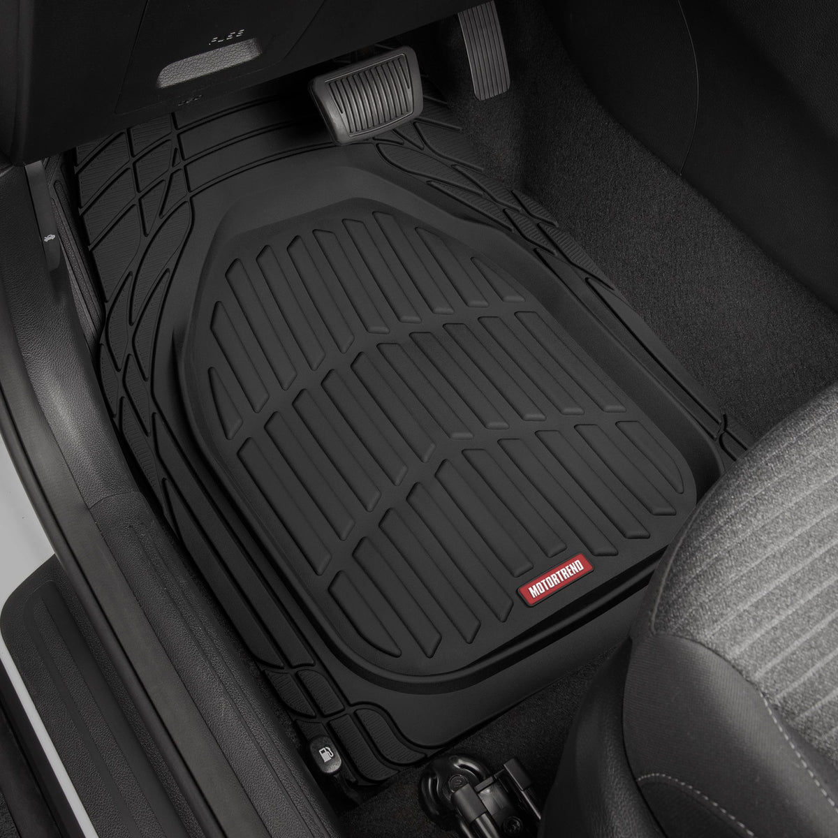 MotorTrend 3-Piece FlexTough Deep Dish Vorderbodenmatten und Hinterbodenmatte - Heavy Duty, All Weather, Trimmen Sie, um zu passen