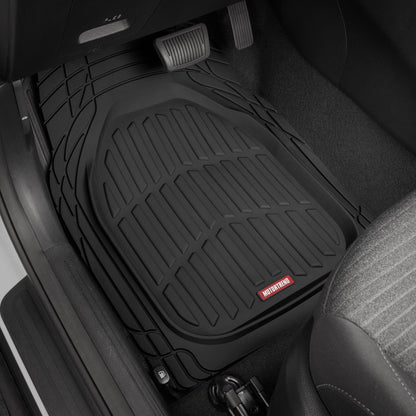 MotorTrend 3-Piece FlexTough Deep Dish Vorderbodenmatten und Hinterbodenmatte - Heavy Duty, All Weather, Trimmen Sie, um zu passen