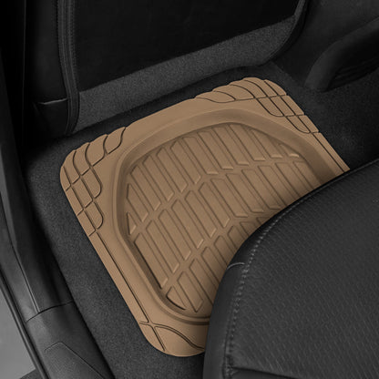 CAT 4-Piece ToughRide Gummi Vorderbodenmatten und Hinterbodenmatten - Heavy Duty, All Weather, Trimmen Sie, um zu passen