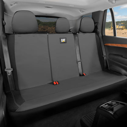CAT PU Lederrücksitzbezug - Grau, 60/40 Split Fit für Autos, LKWs, SUVs - wasserdicht, kratzfest, semi-universal Fit Rücksitzschutz für die meisten Auto-Innenraum - Einfach zu installieren