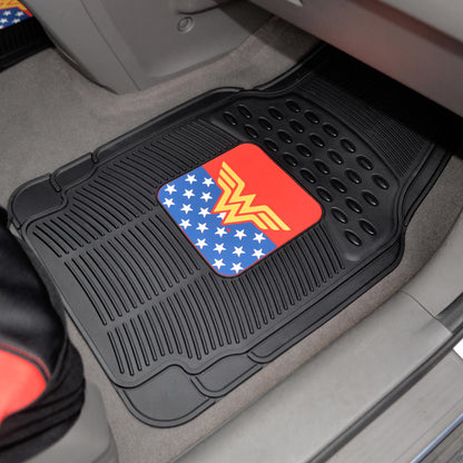 BDK Armored Super Hero Car Floor Matts - Offiziell lizenzierte DC Comics - All Weather Heavy Duty Auto Interieur Liners für Auto Truck Van SUV (Mehrere Stile)