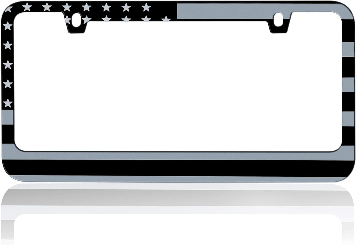 BDK Heavy Duty Rust-Proof Stainless-Steel Metallplattiertes Kennzeichen Rahmen Universalgröße für PKW SUV