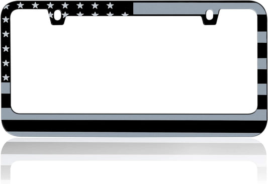 BDK Heavy Duty Rust-Proof Stainless-Steel Metallplattiertes Kennzeichen Rahmen Universalgröße für PKW SUV