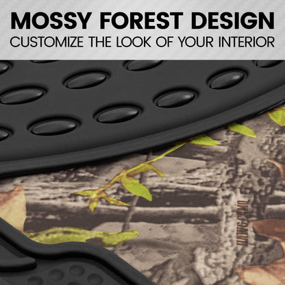 BDK 4-Piece Forest Floor Camo Front Floor Matts und Rear Floor Matts - Heavy Duty, All Weather, Trimmable