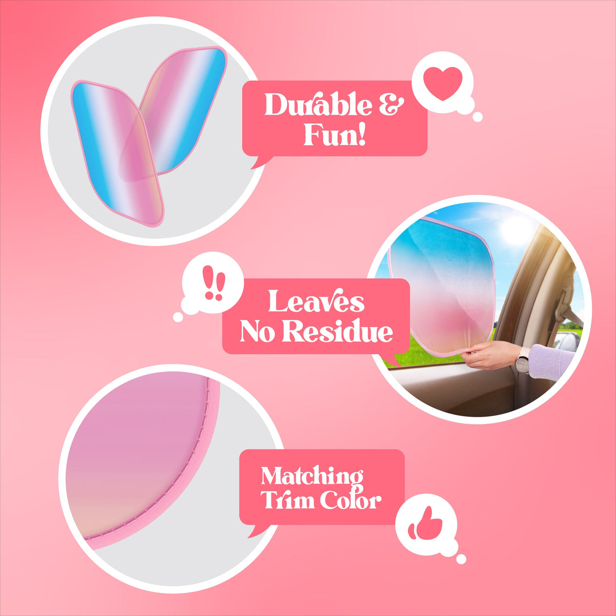 Carbella 2-Pack Rainbow Sunset Window Sonnenschirme