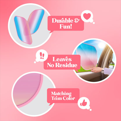 Carbella 2-Pack Rainbow Sunset Window Sonnenschirme